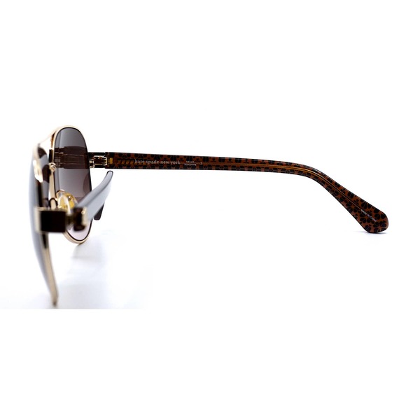 NEW KATE SPADE GENEVA/S 09Q GOLD BROWN AVIATOR WOMEN'S SUNGLASSES - Picture 11 of 14
